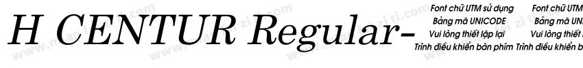 H CENTUR Regular字体转换